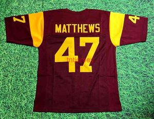 CHEAP CUSTOM CLAY MATTHEWS USC TROJANS JERSEY SOUTHERN CAL o personalizzato qualsiasi nome o numero maglia