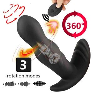 360 Degree Prostate Massager Rotating Anal Vibrator Male Masturbator Butt Plug Vibrators Sex Toys for Men Stimulator Yfei