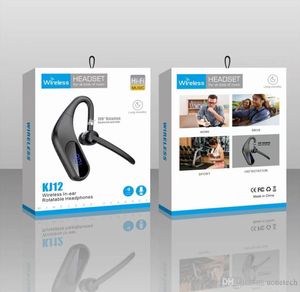 KJ12 Business Bluetooth earbuds 5.0 TWS سماعات رأس لاسلكية سماعات ستيريو للألعاب في سماعة الأذن سيارة للهاتف مع صندوق البيع بالتجزئة