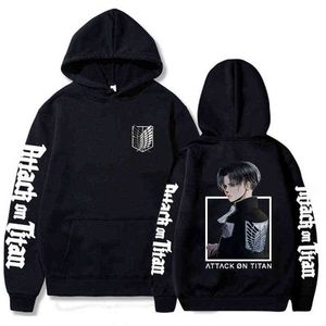Hot Anime Hoodie Attack on Titan Fashion Pullover Top Hip Hop Unisex G220429