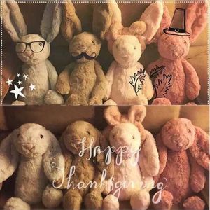 Soft Stuffed Animals Kids Long Ear Bunny Sleeping Cute Cartoon Plush Toy Dolls Children Birthday Gift 220629