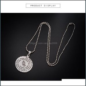 Pendant Necklaces Praying Hands Necklace Steel Jewelry Bible Verse Medal Men Chain Carshop2006 Drop Delivery 2021 Pendan Carshop2006 Dhn6Z