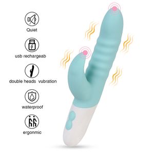 Massaggiatore vaginale Masturbazione femminile Prodotti per adulti Giocattoli sexy per le donne Stimolatore del clitoride del punto G Vibratore Bacchetta USB ricaricabile