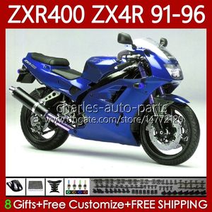 Bodywork For KAWASAKI NINJA ZXR-400 ZX 4R Cowling ZXR 400 CC Factory blue 400CC Fairing 138No.124 ZX-4R ZXR400 91 92 93 94 95 96 ZX4R 1991 1992 1993 1994 1995 1996 Body Kit