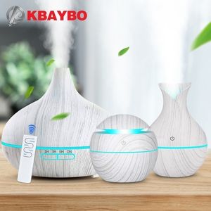 KBAYBO AROMA AIR LUFTIFIERARE Trä Essential Oil Diffuser Ultra Cool Mist Maker for Home Spa Mini Y200111