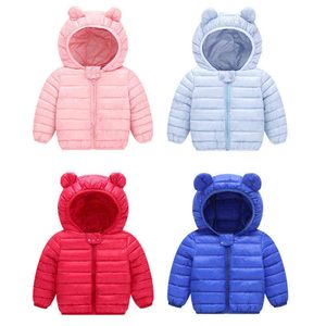 2021 Baby Boys Down Jackets Outerwear For Kids Jackets Autumn Boys Girls Warm Hooded Down Jacket Winter Toddler Girl Jackets J220718