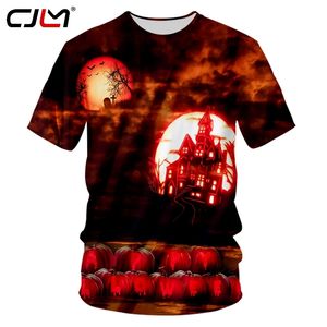 Mens Creative Street Giyim 3D Baskılı Komik Kale Cadılar Bayramı Büyük Boyu 6xl O boyun tişörtü 220623