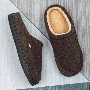 Winter Warm Slippers Men Home Soft Slippers For Men Plush Velvet Indoor Shoes Beadoom Slides Suede Cotton Slippers Big Size 50 J220716
