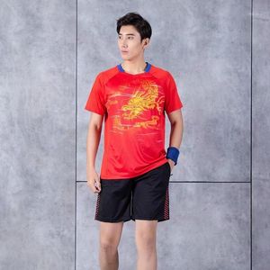 T shirts T shirts Kina Dragon Table Tennis Suit Män Kvinnor Ping Pong Suits Kläder T shirts