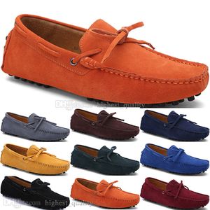 310 New Fashion Mens Scarpe casual in pelle Stile Britannico Stile Britannico Stile Primavera Piselli Genuine Pisan Scrub Uomo Distrarre Uomo Lazy Overshoes Outdoor Comfortable Comodo Traspirante Nero Giallo