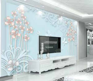 3D фрески обои обои кофейня Lounge гостиная украшения украшения цветочный фон стены декоративная картина декор наклейки Muraux