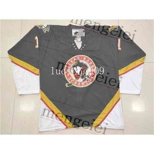 MThTh Anpassa Wilkes Barre Scranton Penguins 1 Från Dwight Hockey Jersey Broderi Stitched Any Number and Names Jerseys