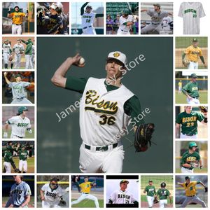 2022 NCAA North Dakota State Bison Stitched Baseball Jersey NDSU 12 Drew Grindahl Jerseys 14 Wyatt Nelson 33 Hunter Koep 34 Joey Danielson 11 Brock Anderson Jerseys