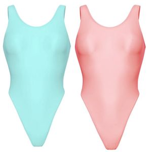 女性用水着セクシーなレオタードボディスーツ女性水泳服を着る1枚
