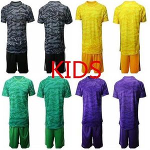 2021 Soccer Jerseys Uniform Goalkeeper Kit 21 22 Kids Goalie Blank T shirt Without Team Logo With Ad Long Sleeve Youth Football Sh179w