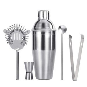 UPORS Set da cocktail in acciaio inossidabile 550ml / 750ml Shaker con Muddler Jigger Bar Spoon Ice Tong tender Kit 220509