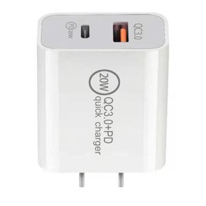 20W PD USB C Ładowarka Ściana Power Dostawa Szybkie ładowanie Adapter Type-C Ładowarki US UK UE Wtyczka Szybkie ładowanie dla Samsung Smatphone