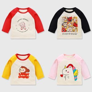 T-shirts Children Autumn Clothes Baby Long Sleeve Kids Boys Girls Cartoon Ptint Bottoming Shirt Toddler ClothingT-shirts