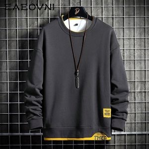 EAEOVNI Mężczyźni Bluza Streetwear Hip Huch Harajuku Sweatshirts Crew Neck S Bluzy Pullover Moda Odzież Top 220406