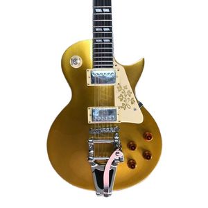 Hochwertige, maßgeschneiderte Gold-Top-E-Gitarre mit Griffbrett aus Rosenholz, hergestellt in China, schön und cool