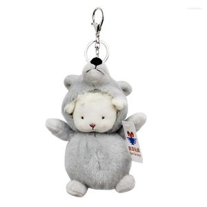 Keychains Toys Ornament Frog Key Chain Forest Animal Bear Plush Dolls Keychain Lamb Toy Alpaca Ring Miri22