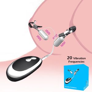 20 Frekvensnippelvibrator vibrerande klämmor Klamitoris Klipp Bröstmassage Stimulering Kvinnliga leksaker för kvinnor
