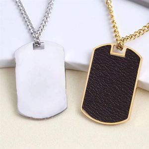 Wholesale men gold jewellery for sale - Group buy Gold pendant necklace for girls luxury mens jewellery Christmas gifts Titanium steel Simple fashion tag womens wedding letter flow257M
