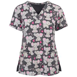 High quality Animal printing working Scrubs Tops pet grooming Uniforms Cartoon Beauty salon work clothing Pet beauty Uniform 220617