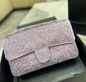 Elmas omuz çantaları çanta lüks tasarımcılar köpüklü çok renkli moda zincirleri boncuklu crossbody çanta sırt çantası kotları ışıltılı parıltı 00