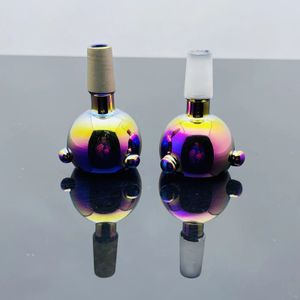 Vidro para fumar cachimbo água lanchoh novo e americano colorido de tubo de vidro adaptador de lâmpada