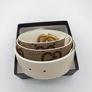 2023 Fashion Luxury Belts Plaid Flower Striped Leather Belt Designer Men's And Women's High-quality Belt 3.8CM