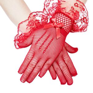 Five Fingers Luvas 1Pair Mulheres de dedo completo Dirigindo para malha de casamento de traseiro de verão Lace ao ar livre de alta elasticidade Cedida por cortesia Proteção