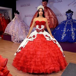 Бальное платье Платья Quinceanera 2022 Милая оборками Сладкие 16 Платья Vestidos de Quinceaneras