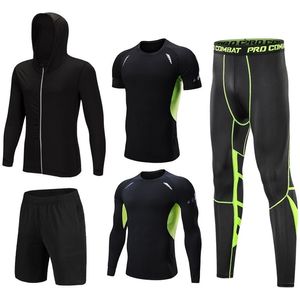 Style Men's Compression Running Sportswear Suits Gym Tights Training Clothes Workout Jogging Sport Set Tracksuit Dry 4XL 201128