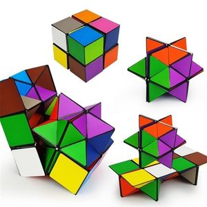 2 w 1 Yoshimoto Cube Magic Cube Infinite Cube Toy Relaks Puzzel Gra dla dzieci dorosłych EDC Flexicube 210804283p