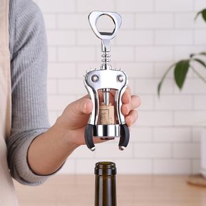 Wing Corkscrew Alloy Multifunction Wine Beer Bottle Opener for Cork Stoppered Kitchen Restaurant Bar Tools KDJK2204