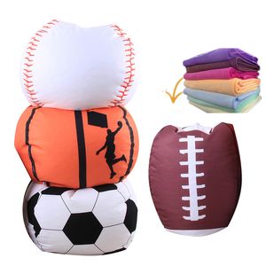 Personlig Sports Ball Storage Bag Party Favor Baseball Football Rugby basket stor kapacitet Bönväska 18 tum