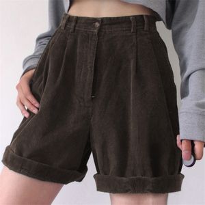 Shorts kvinnor hög midja vintage pojkvän stil avslappnad solid streetwear damklassiker 220630