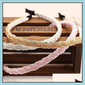 Wholesale twisted hair styles for sale - Group buy Korean Style Beaded Crystal Twist Headband Fine Pearl New Hair Accessories Headdress For Women Drop Delivery Headbands Jewelr