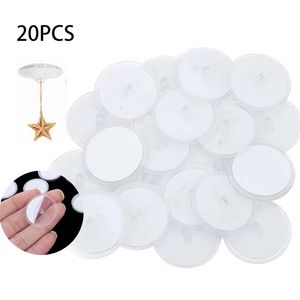 20st Selfadhesive Small Disc Hook Tak Transparent Strong Christmas Seamless Hanging Flag S Hushållsprodukter 220527