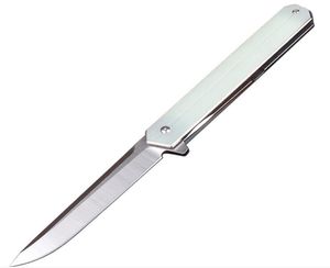 4 Färg Tillgänglig Pocket Folding Knife 5Cr13Mov Blad G10 Handle EDC Damascus Samla fällbara knivar