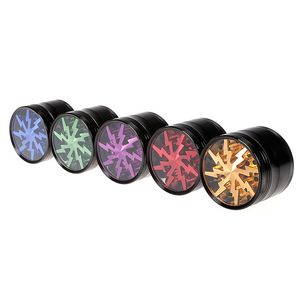 63mm Lighting Styles Herb Grinders Colorful 4 Layers Smoking Accessories Aluminium Alloy Tobacco Grinder For Oil Dab Rigs