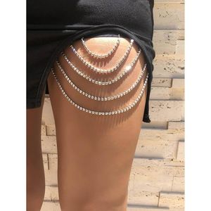 Pendant Necklaces Fashion Sexy Simple Flash Diamond Crystal Claw Drill Leg Chain Tassel Women Body Thigh Girl Jewelry AccessoriesPendant