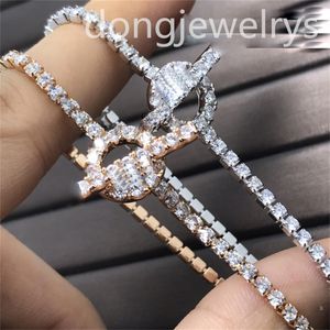 Bangles Women Charm Bracelets Popular Sterling Silver Bracelet Wedding Bridal Gold Color Ladies Luxury Romantic Bracelet Dongjewelrys