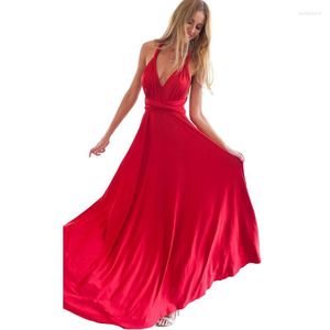 Damenwesten 6002 Multi-Kleid Sexy und erstaunlicher Seilverband Rot Lang Luci22