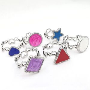 High Quality Stainless Steel Ring Enamel Women's Ring Mixed Size (15#-19# ) 36Pcs/Lot