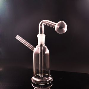 6 inç cam yağ brülör bong ile 14mm eklem ile berrak pyrex kalın elle boyutlandırma geri dönüştürücü downstem yağ kase tencere ile sigara borusu