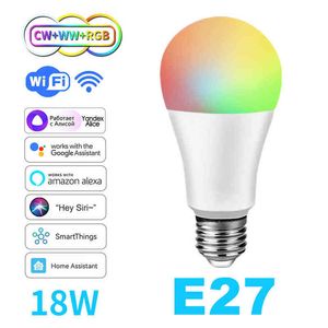 Ampoule LED E27 WiFi Smart Bulb 15W RGB Voice Dimmbares Licht Ampolleta parlante wifi Lamp Work With Google Assistant/Home Alexa H220428