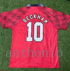 1994 1996 1998 Retro Home Soccer Jerseys Away Beckham Cantona Keane Scholes Giggs 02 03 07 08 Zestaw Mężczyzn Men MAILLOTS DE FALTAL Jersey de Foot Shirt