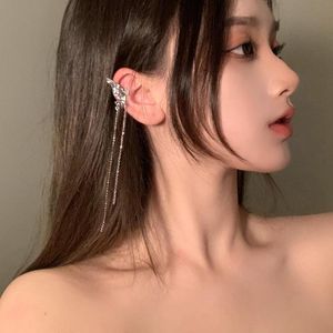 Clip-on Screw Back Korean Elegant Elf Butterfly Clip oorbellen voor vrouwen Girls Fashion Long Tassel No Piercing Ear Cuff Jewelry GiftSclip-O
